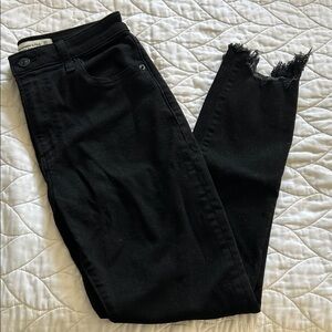 Abercrombie super skinny ankle high rise curve love - Black